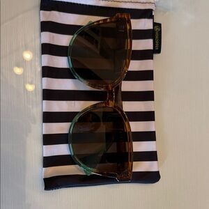 Tortoiseshell & Green Rim Women's Sunglasses